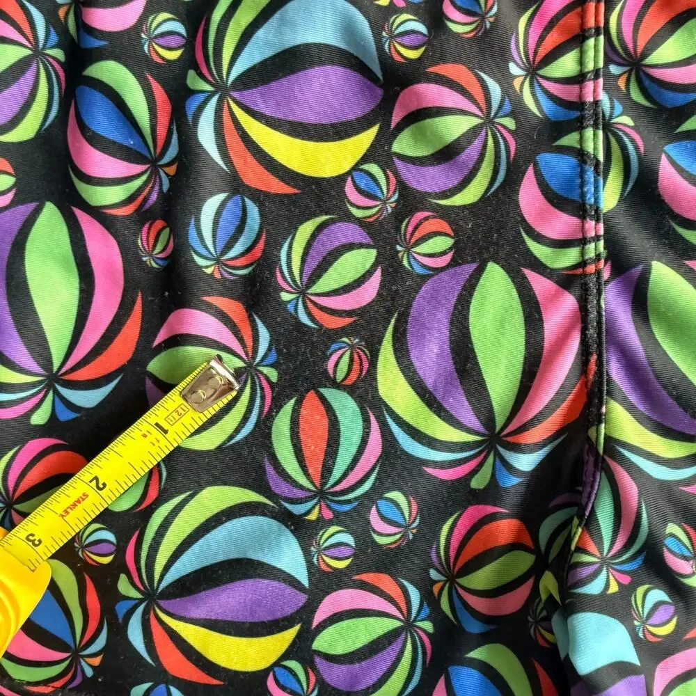 Ball Beachwear Swim Shorts Men's XL Pool Retro Psychedelic Geometric Pattern